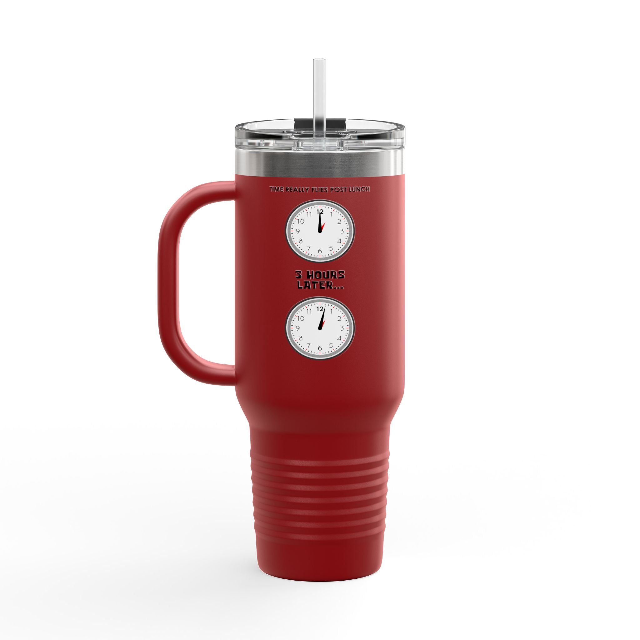 Post Lunch Woe Travel Mug – Dark Humor Afternoon Slump Tumbler