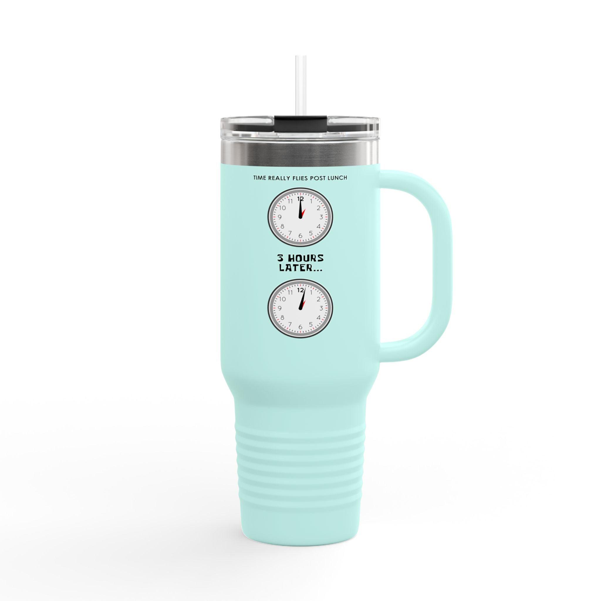 Post Lunch Woe Travel Mug – Dark Humor Afternoon Slump Tumbler