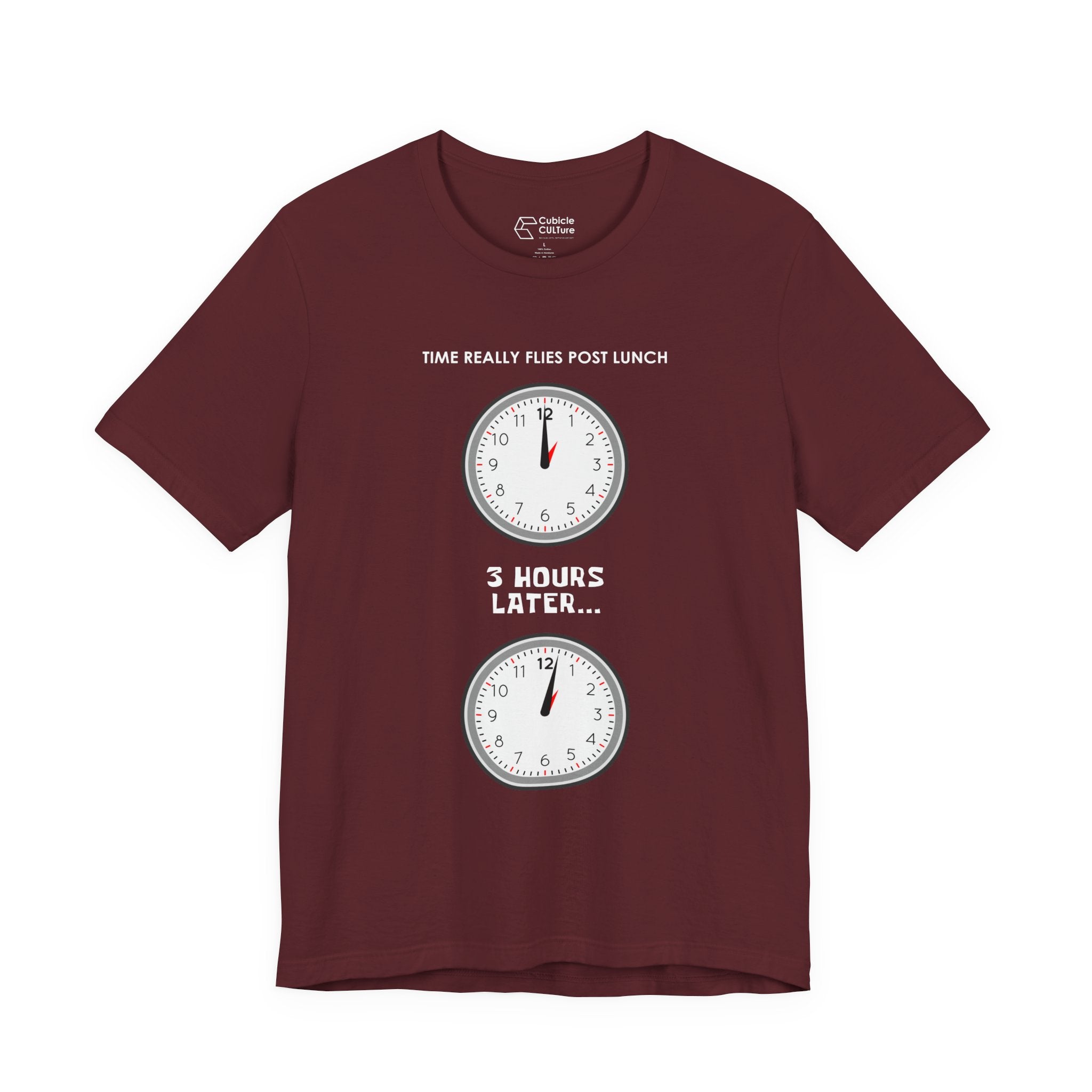 Post Lunch Woe T-Shirt – Dark Humor Afternoon Slump Graphic Tee