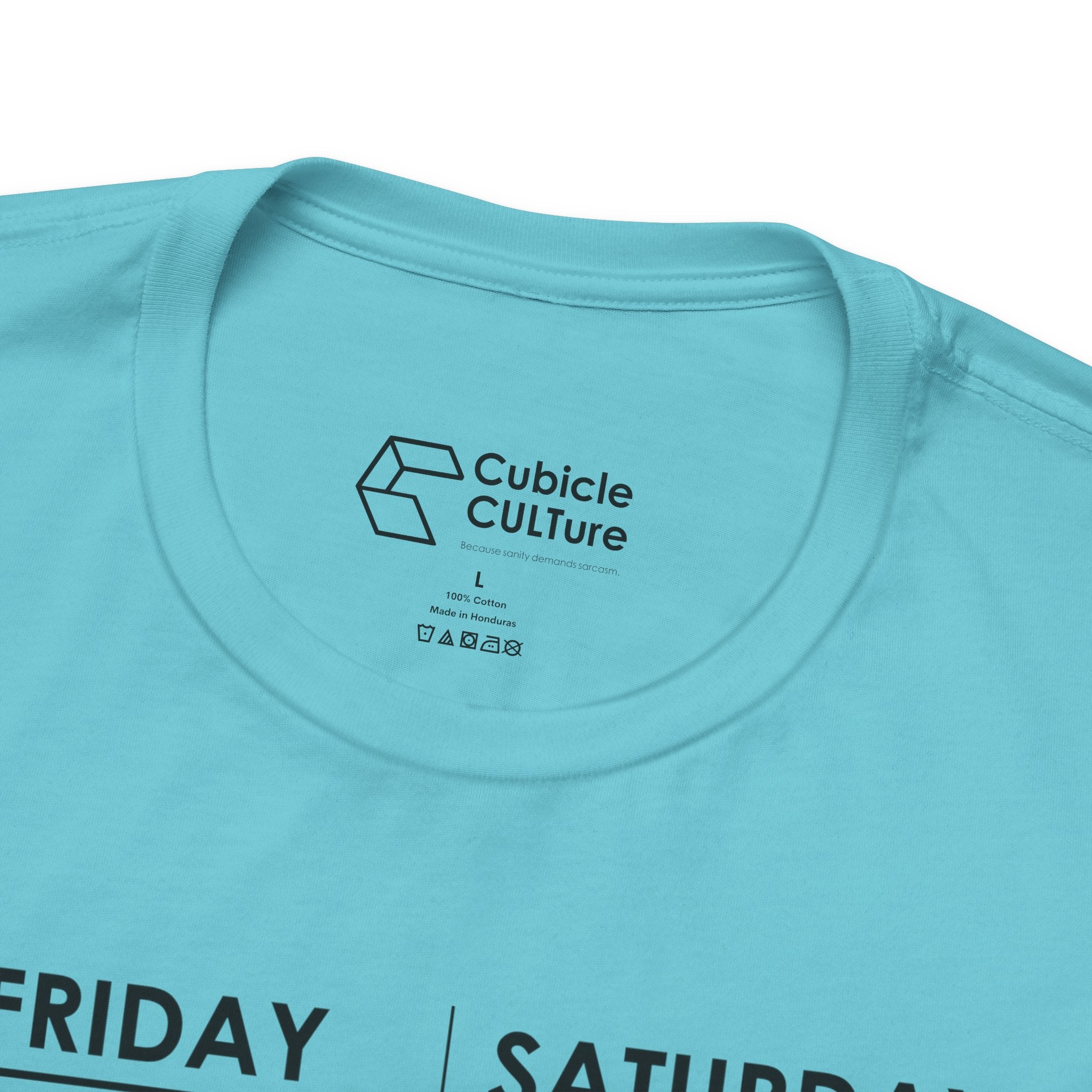 Weekend Cliff Comic T-Shirt – Dark Humor Friday to Monday Survival Graphic Tee