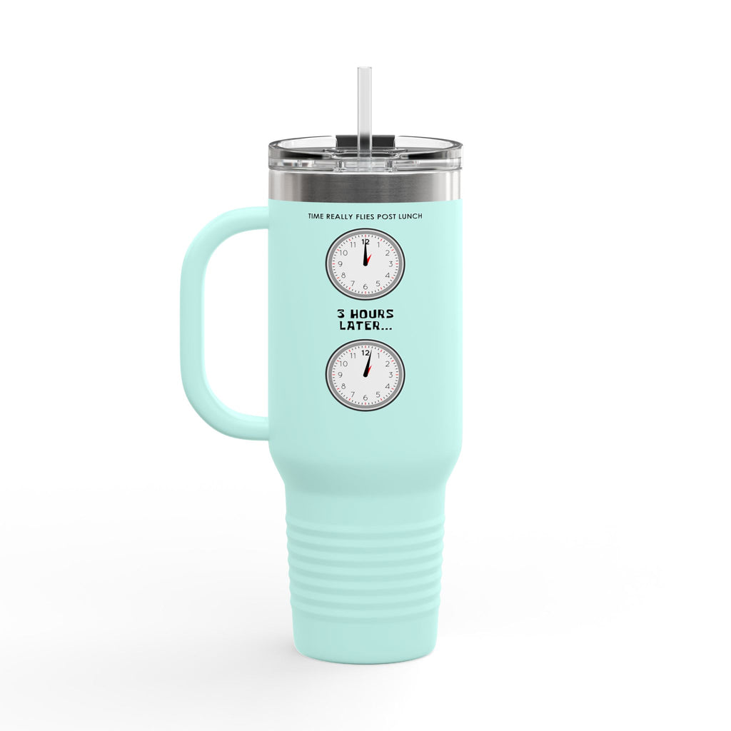 Post Lunch Woe Travel Mug – Dark Humor Afternoon Slump Tumbler