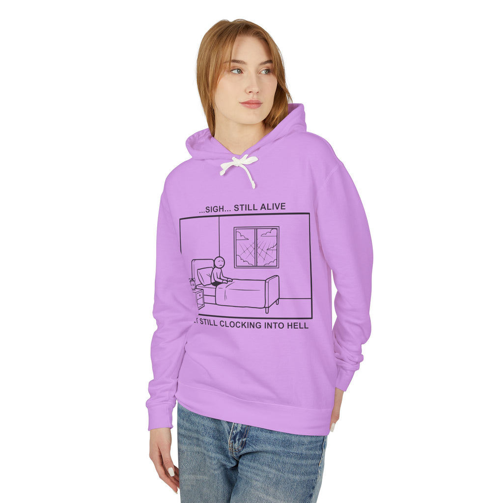 Every Morning — Clocking into Hell – Cliffverse Office Humor Hoodie for Corporate Survivors