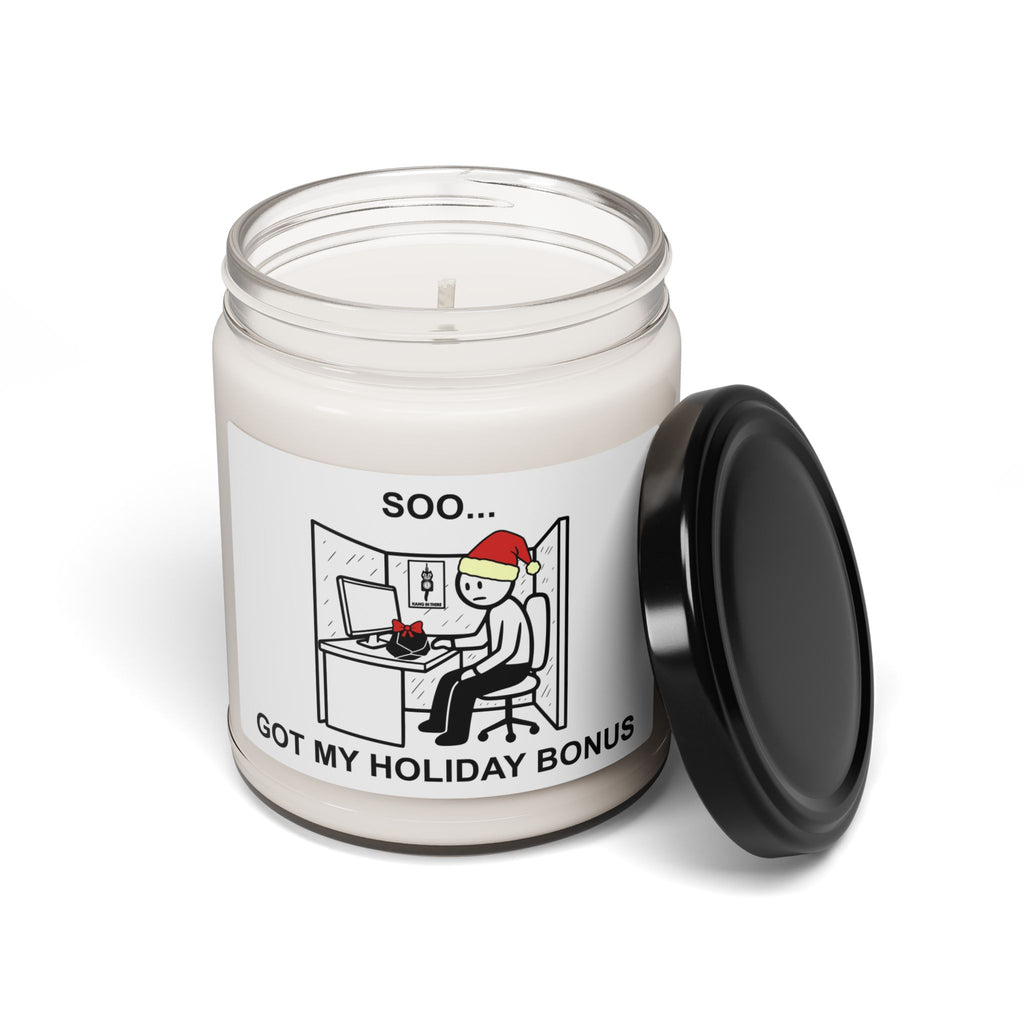Holiday Bonus Burnout Scented Candle – Dark Humor Corporate Office Aromatherapy