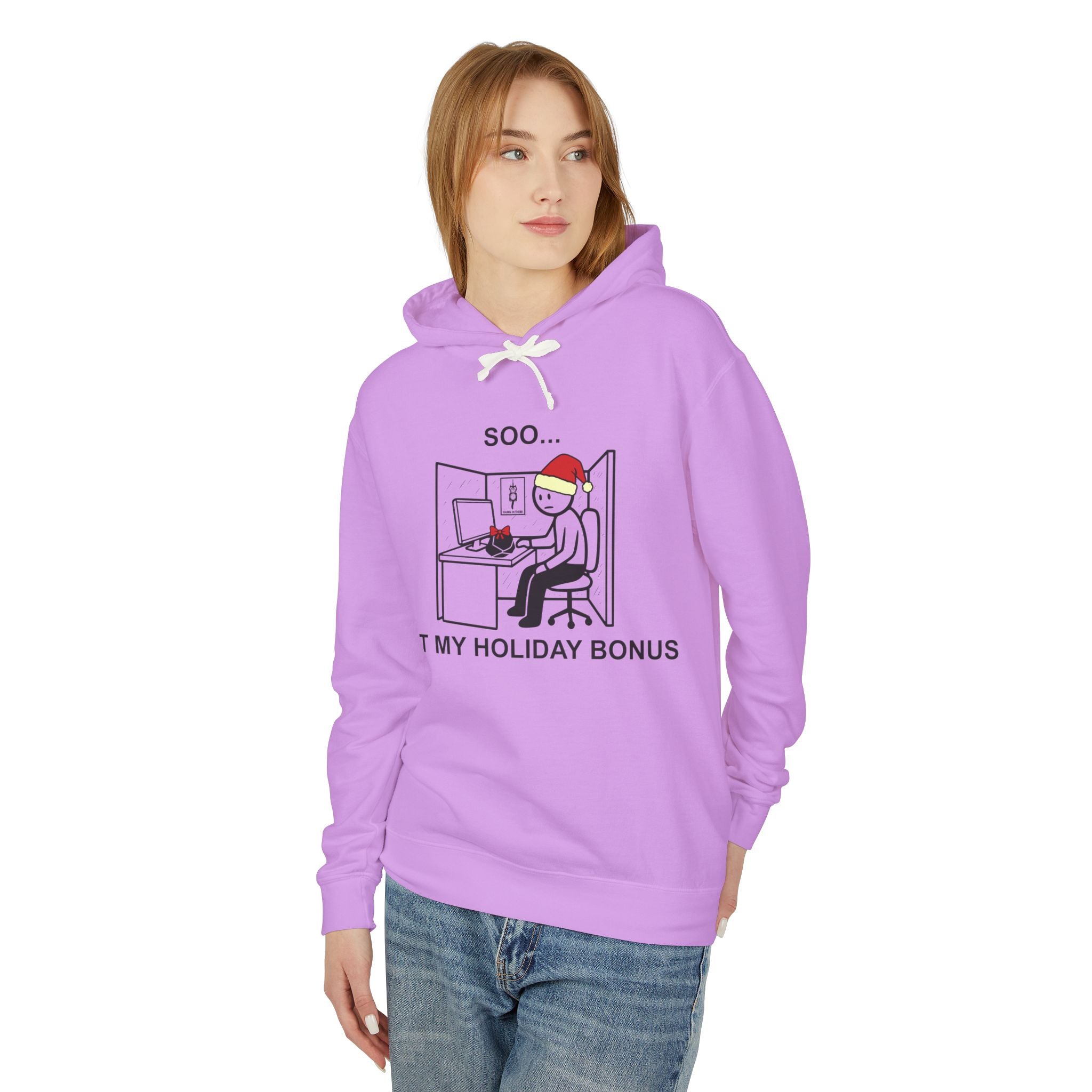 Holiday Bonus Comic Hoodie – Dark Humor Corporate Christmas Office Sweatshirt