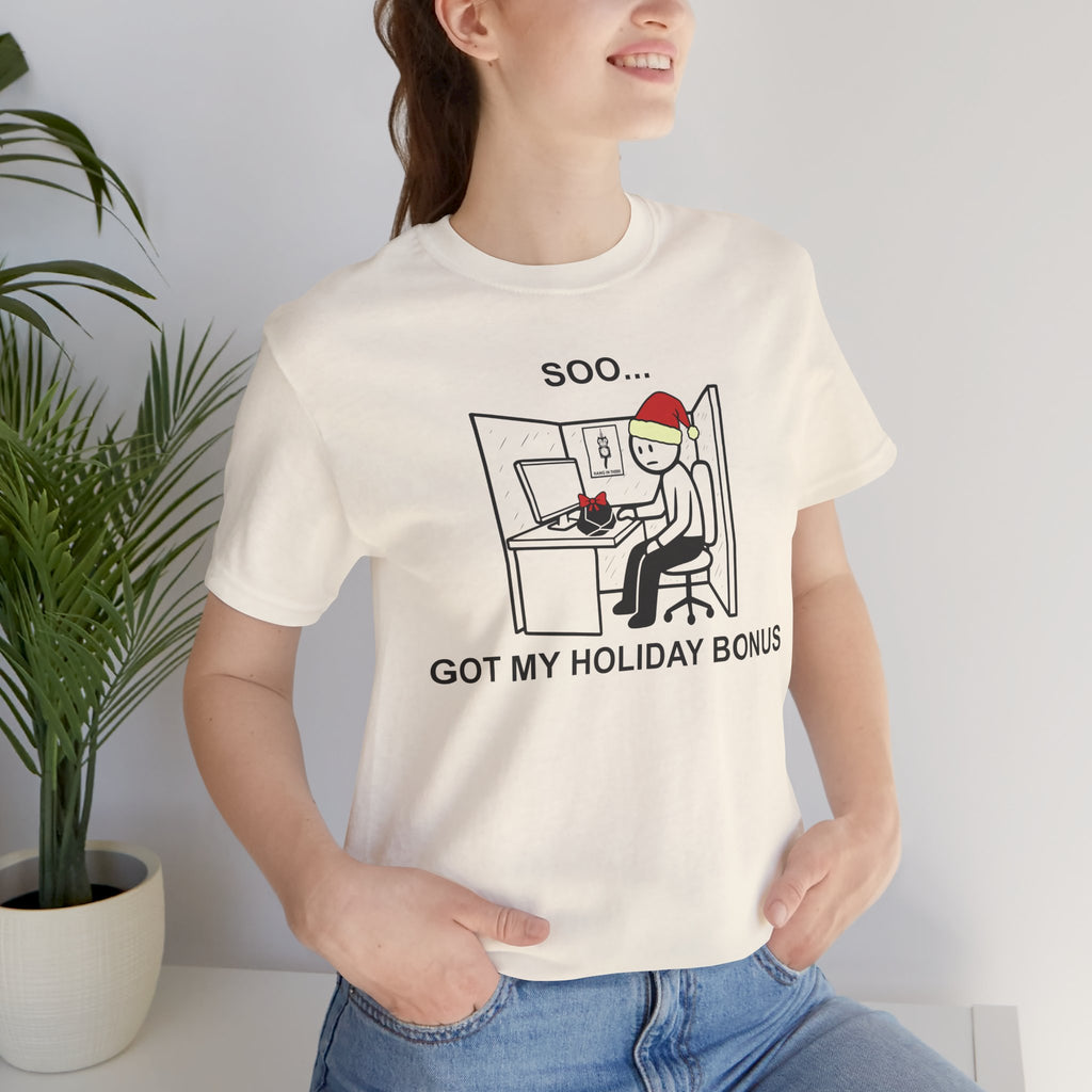 Holiday Bonus Comic T-Shirt – Cliffverse Dark Corporate Humor Christmas Graphic Tee