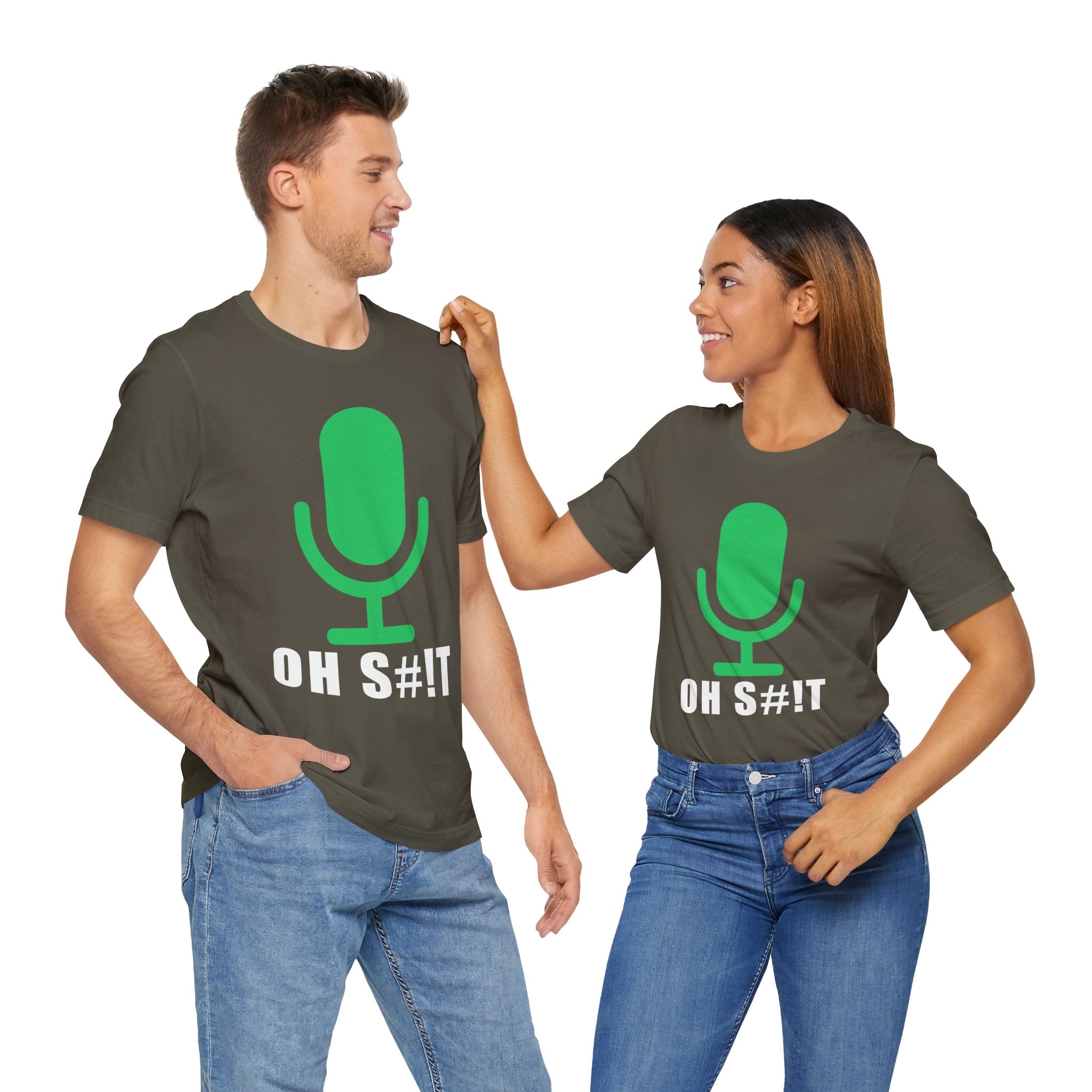 OH S#!T T-Shirt – Hot Mic Zoom Meeting Horror Graphic Tee