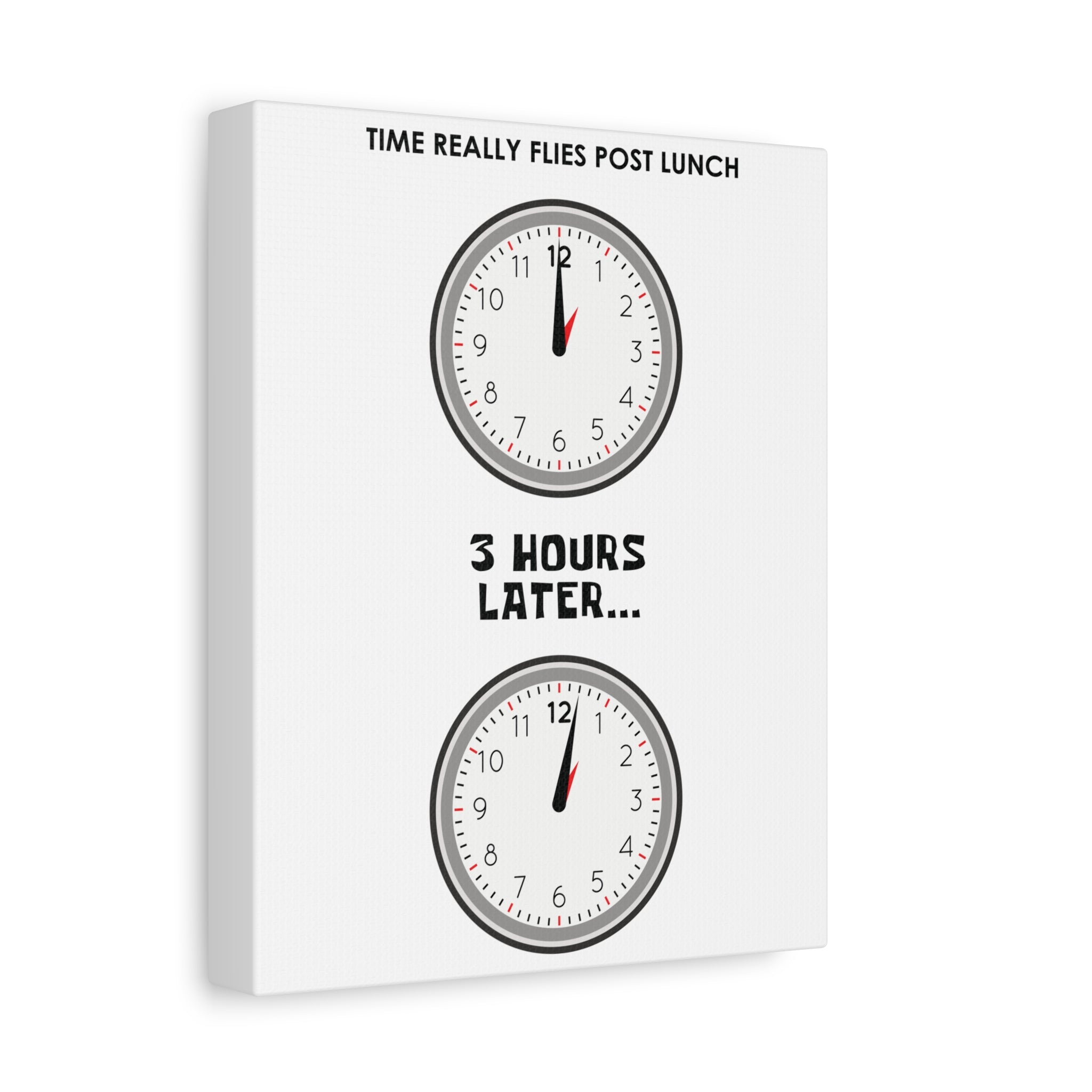 Post Lunch Woe Canvas – Dark Humor Afternoon Slump Office Wall Art