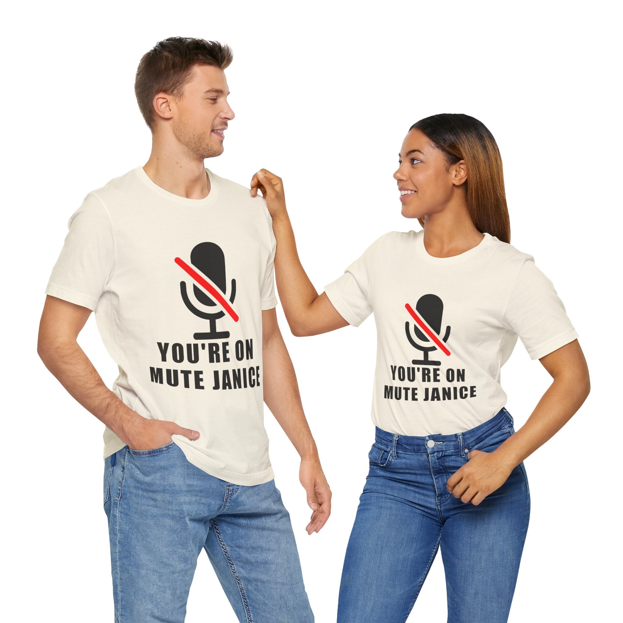 You’re On Mute, Janice T-Shirt – Funny Zoom Meeting Office Humor Graphic Tee