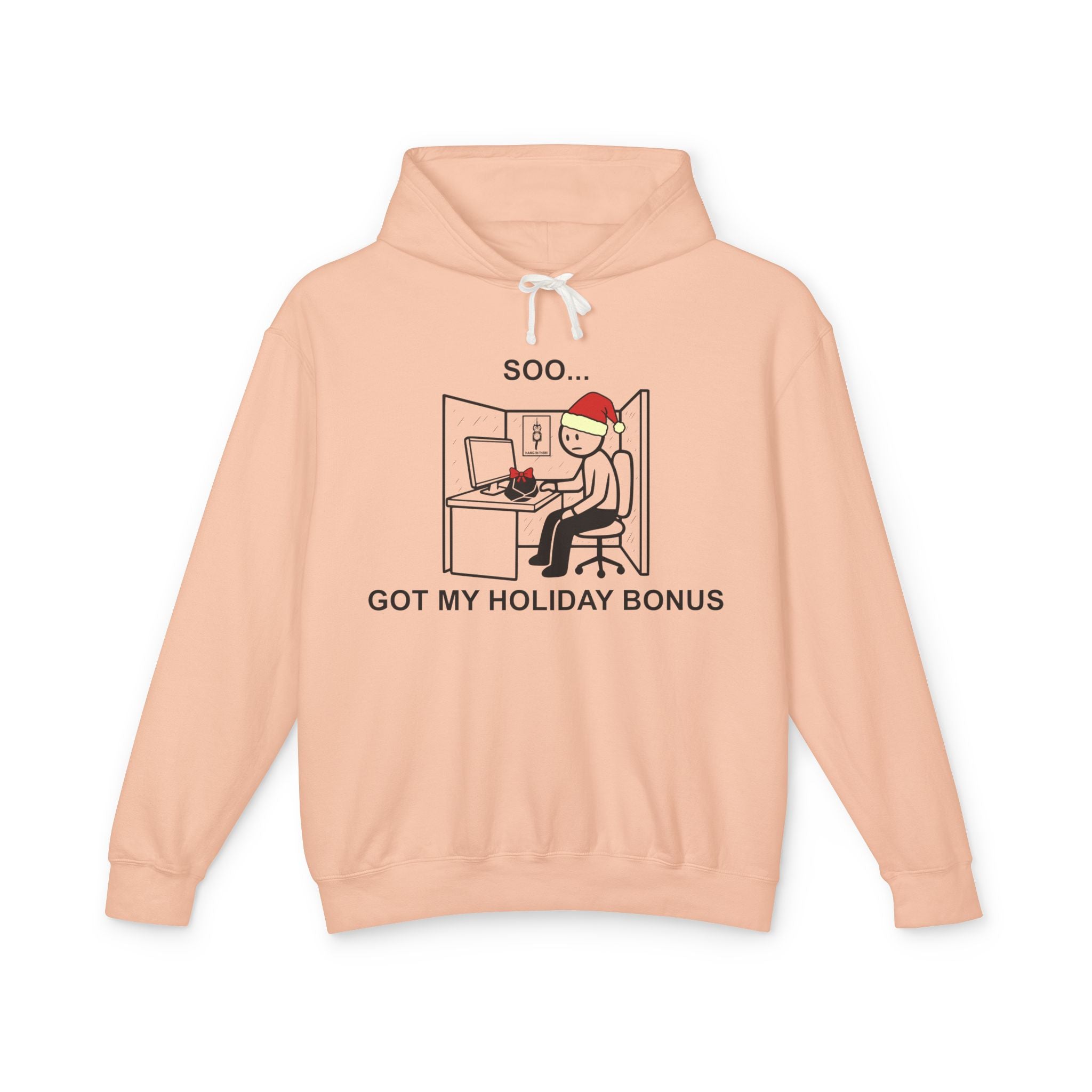 Holiday Bonus Comic Hoodie – Dark Humor Corporate Christmas Office Sweatshirt