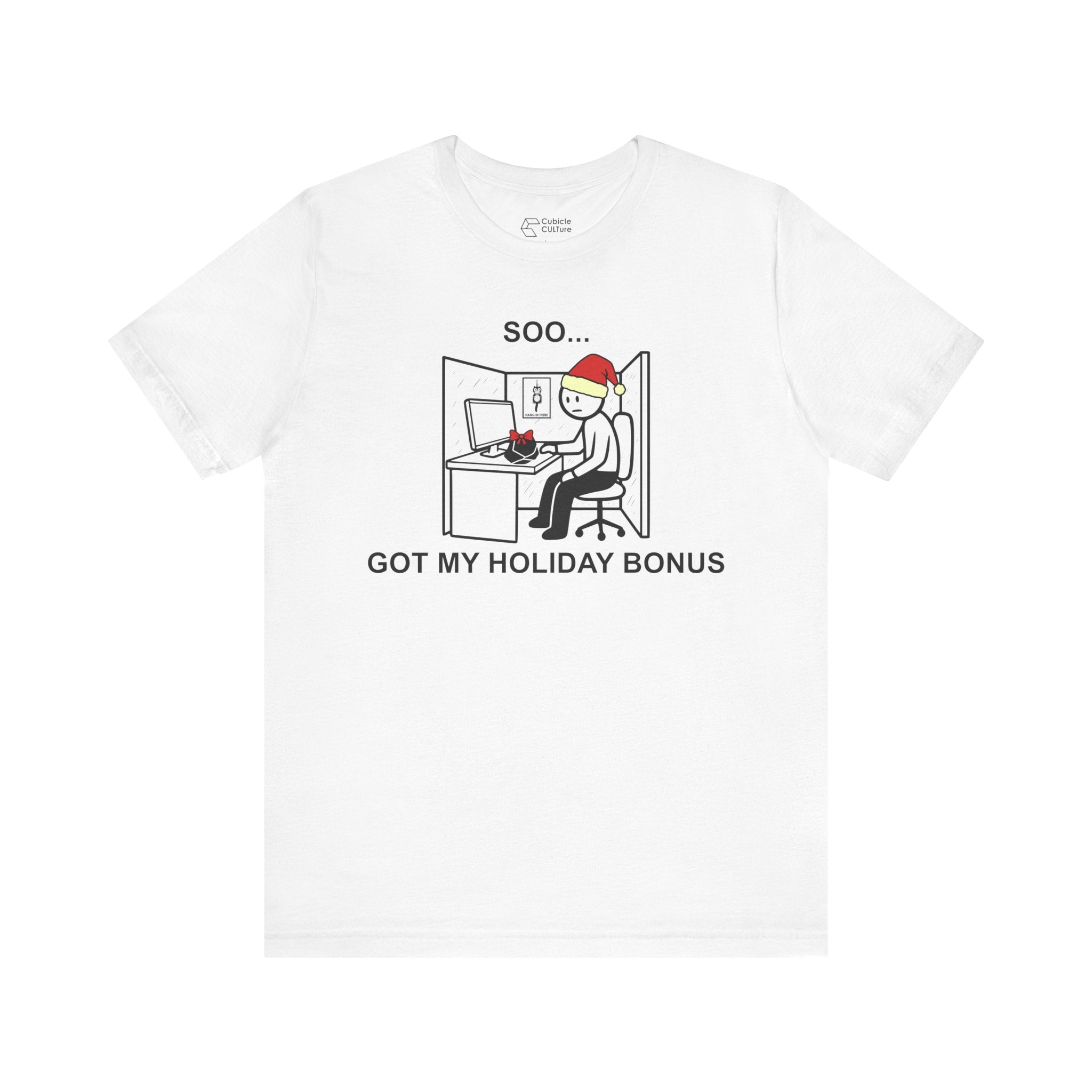 Holiday Bonus Comic T-Shirt – Cliffverse Dark Corporate Humor Christmas Graphic Tee
