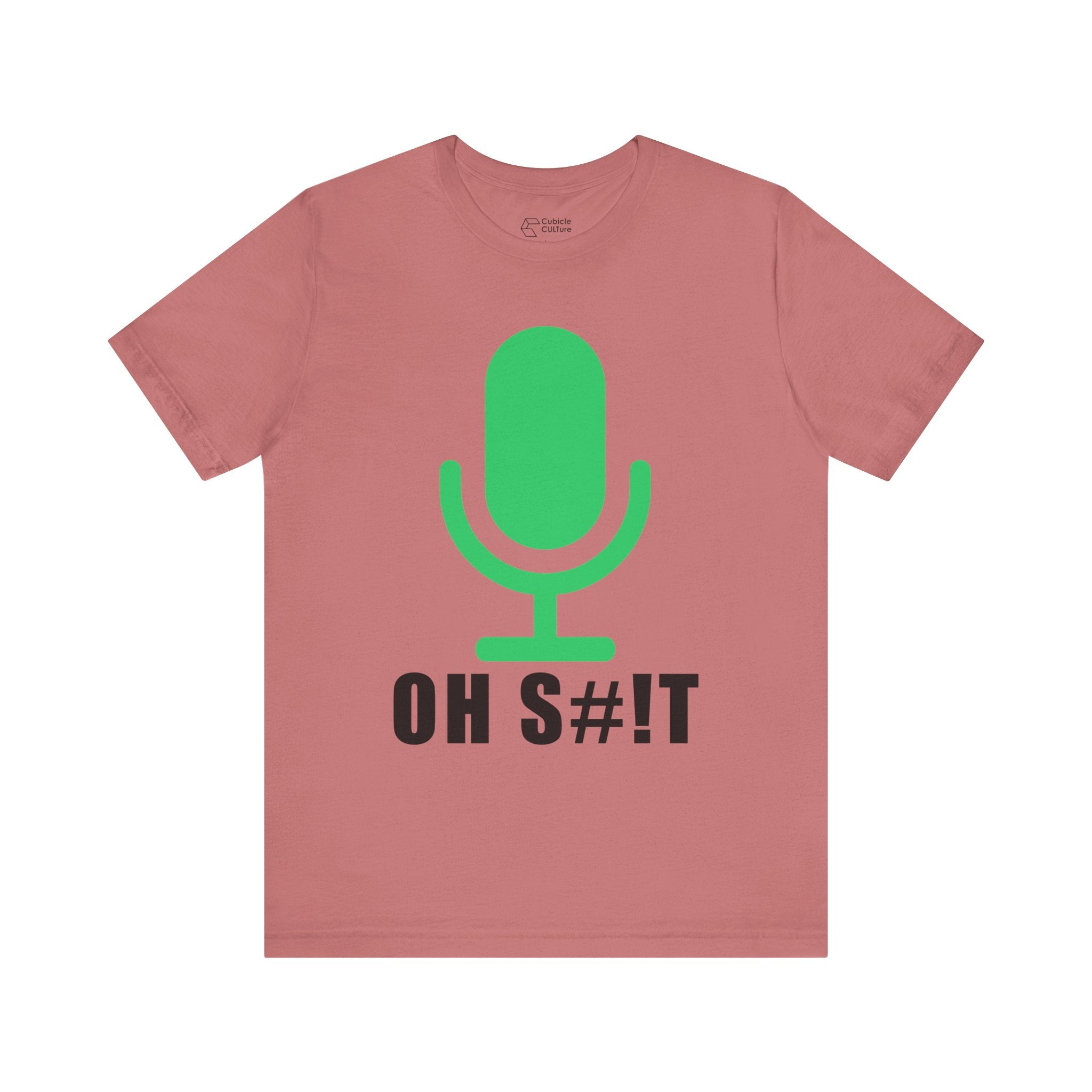 OH S#!T T-Shirt – Hot Mic Zoom Meeting Horror Graphic Tee